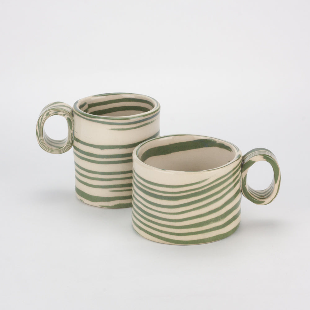 Green & White Marble Hug Mug