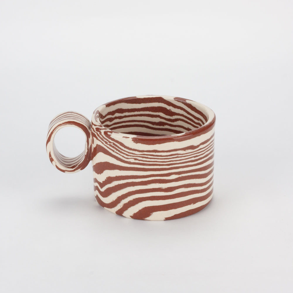 Terracotta & White Marble Hug Mug