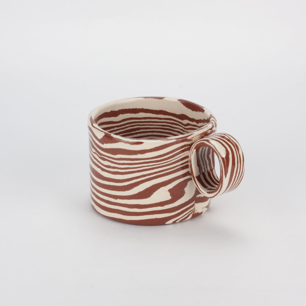 Terracotta & White Marble Hug Mug