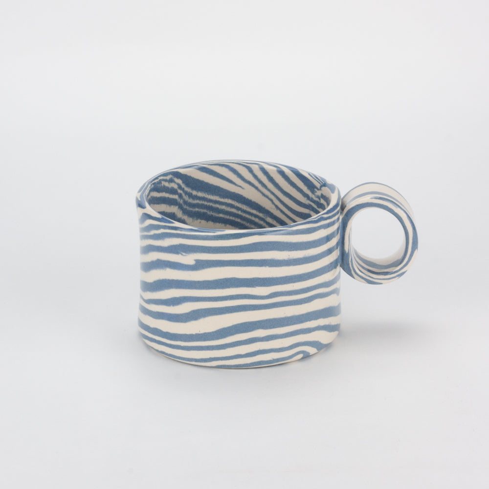 Blue & White Marble Hug Mug