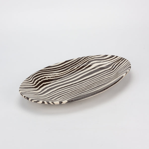 Brown & White Marble Small Platter