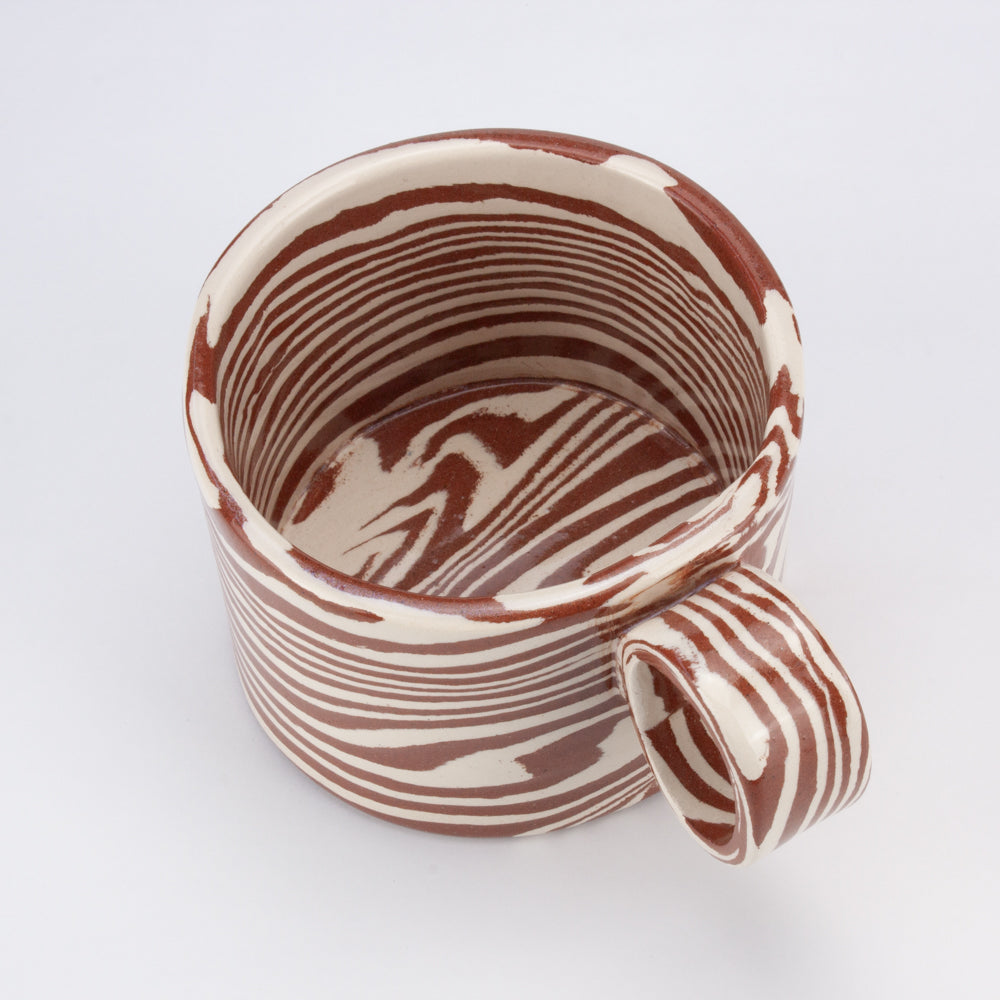 Terracotta & White Marble Hug Mug