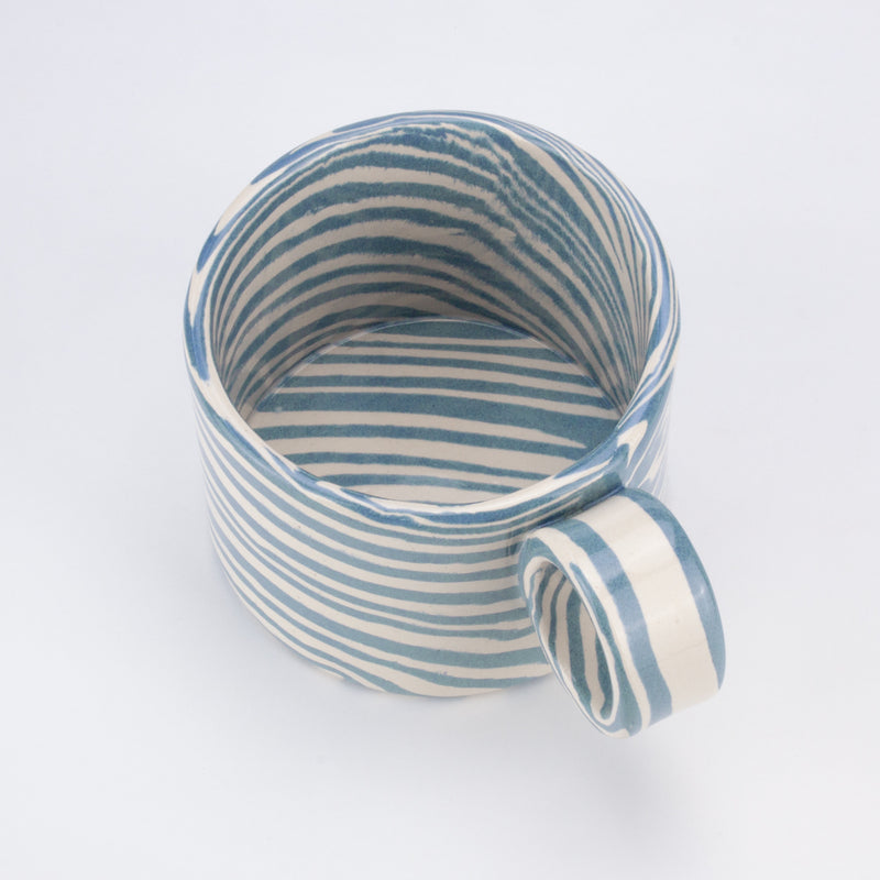 Blue & White Marble Hug Mug