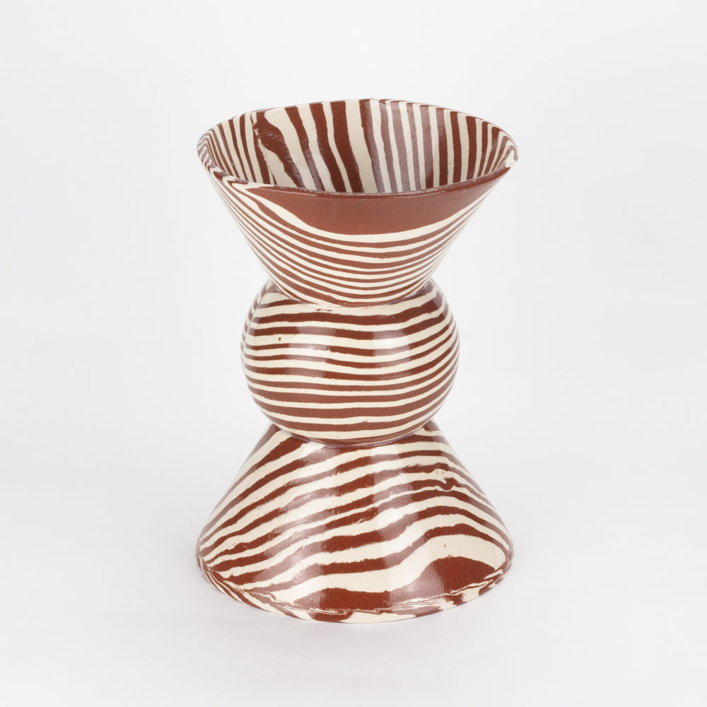 Terracotta & White Marble Hewitt Vase