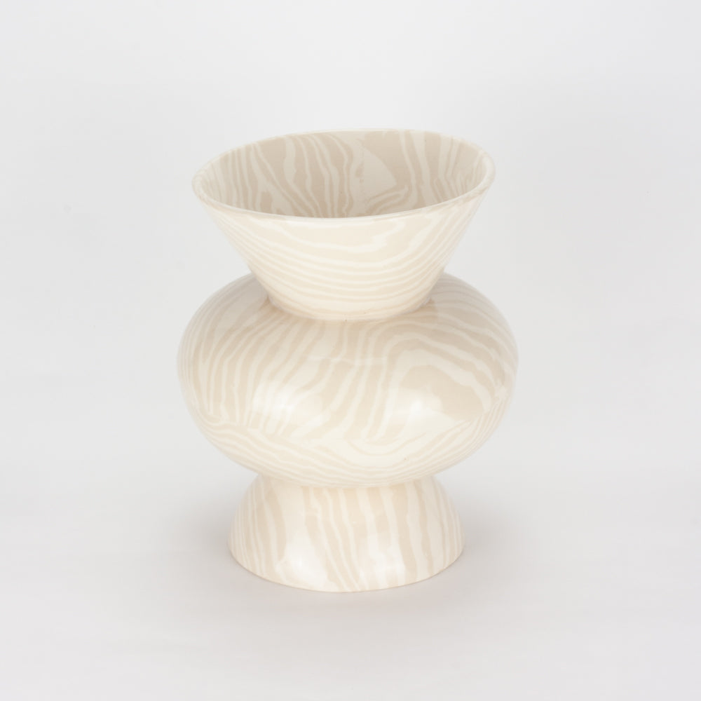 Oatmeal & White Marble Asquith Vase