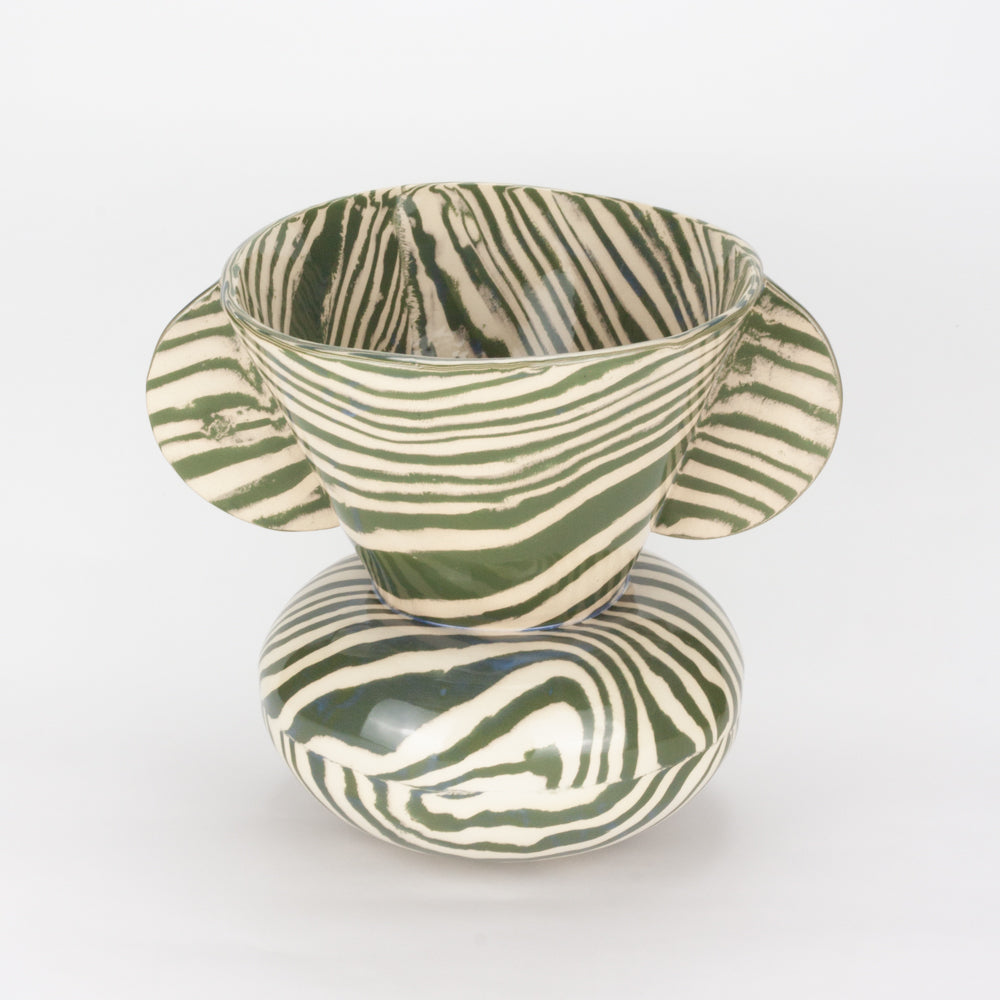 Green & White Marble Townsend Vase
