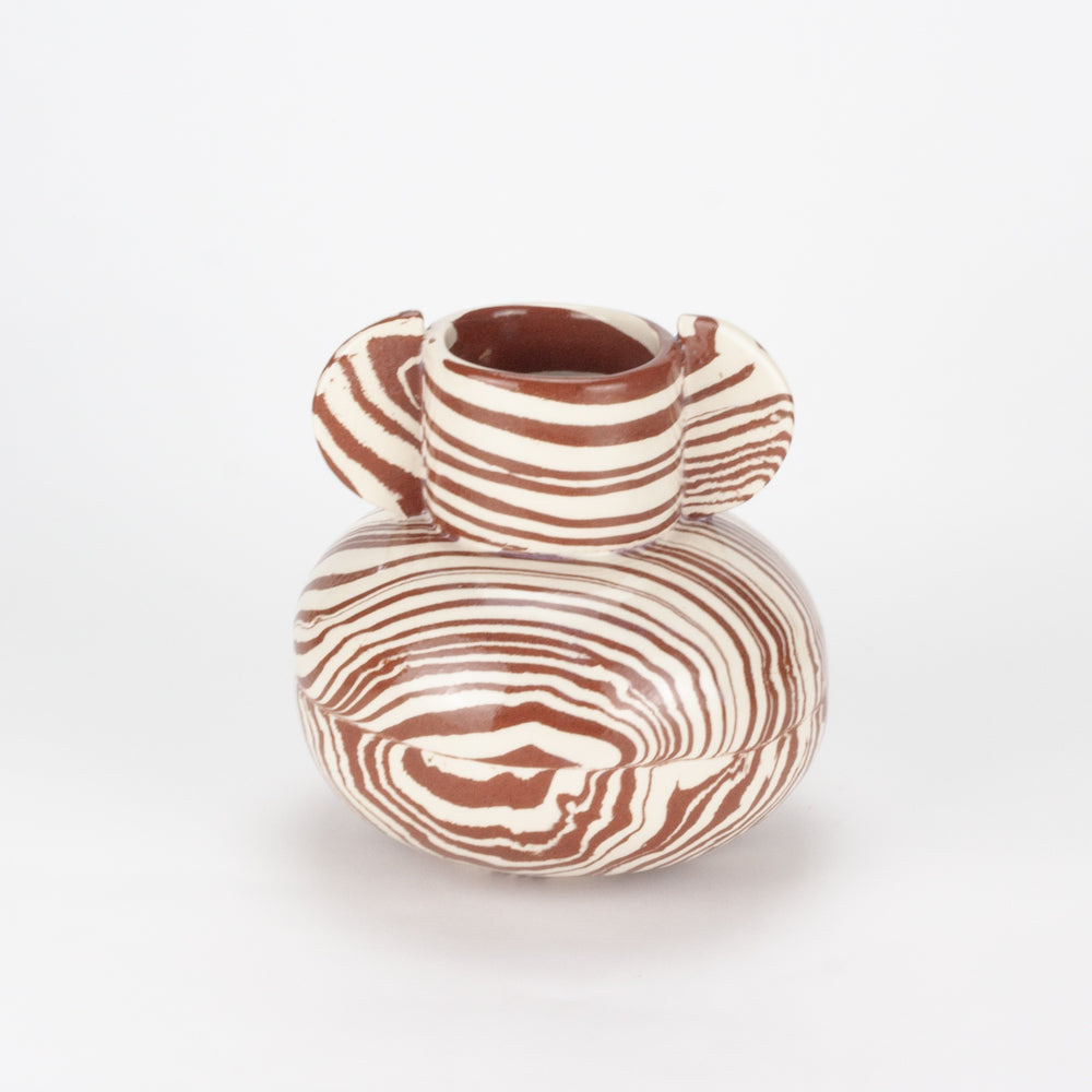 Terracotta & White Mini Tudor Vase