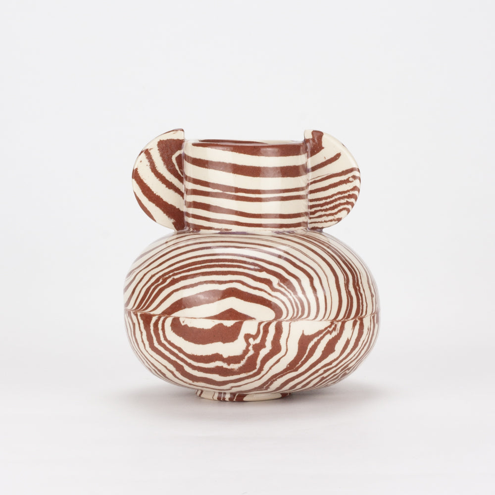 Terracotta & White Mini Tudor Vase