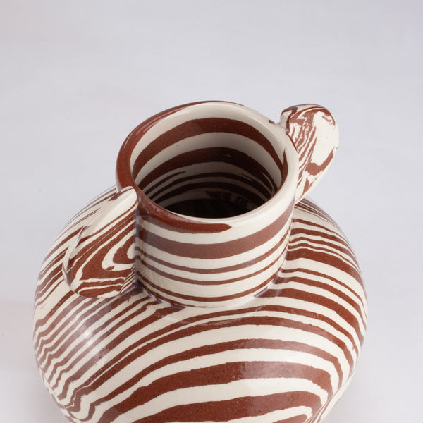 Terracotta & White Mini Tudor Vase
