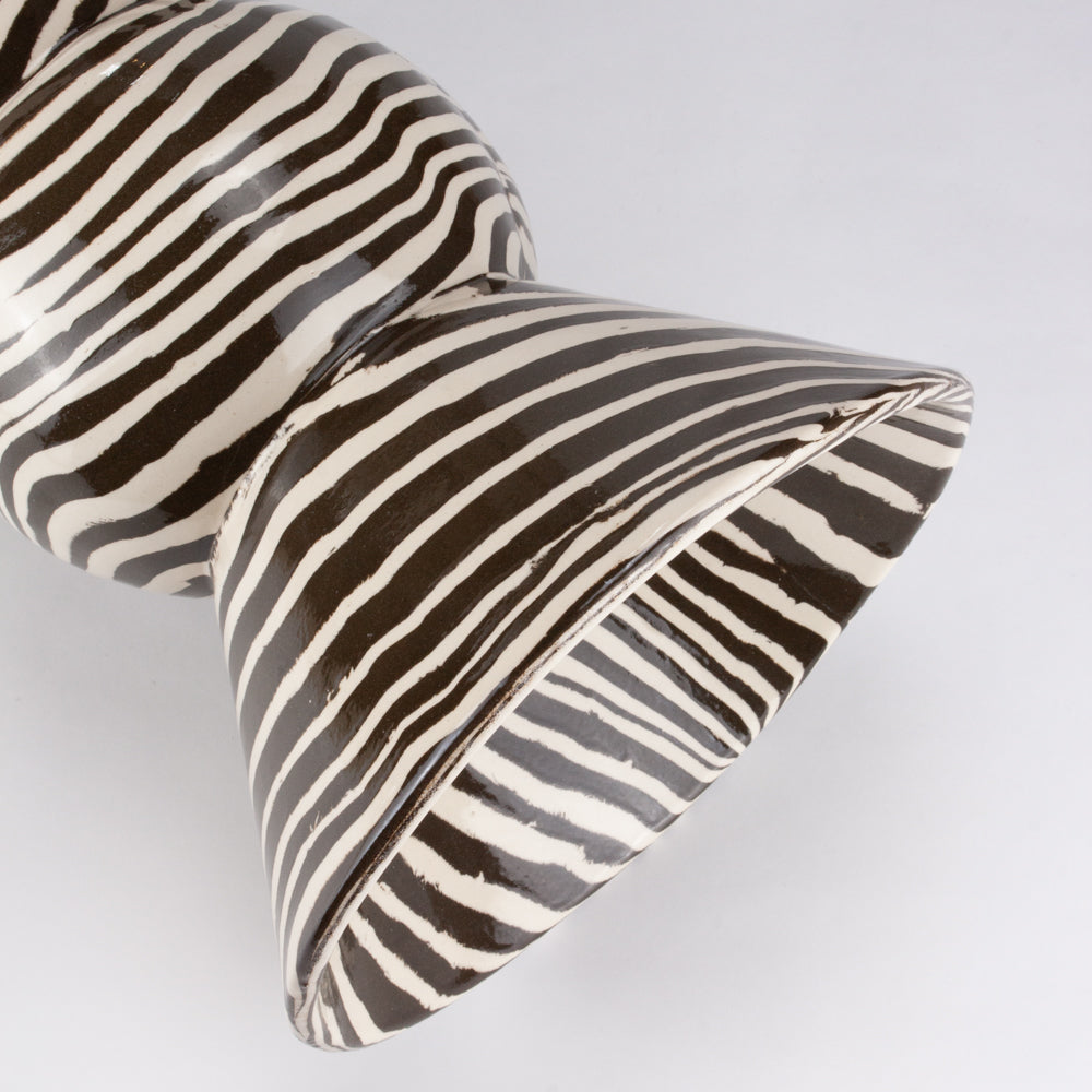 Brown & White Marble Hewitt Vase