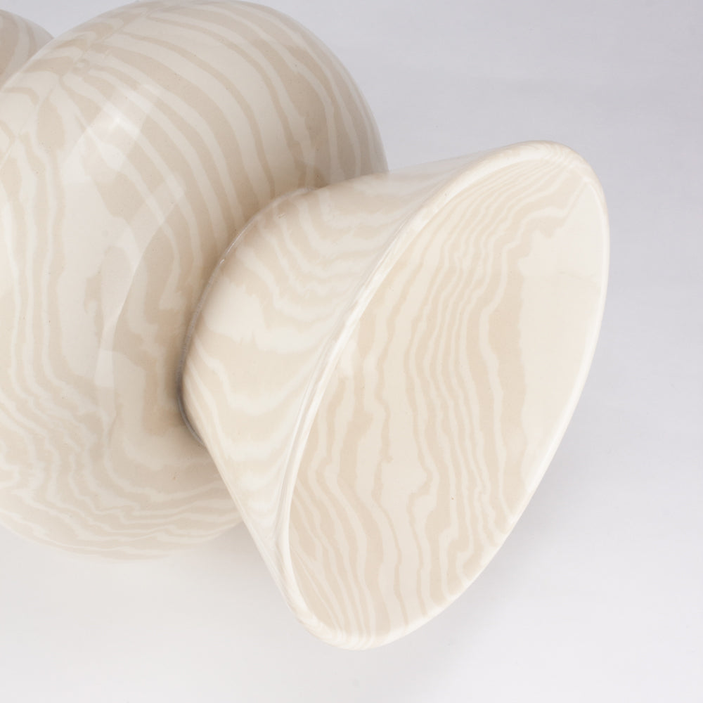 Oatmeal & White Marble Asquith Vase