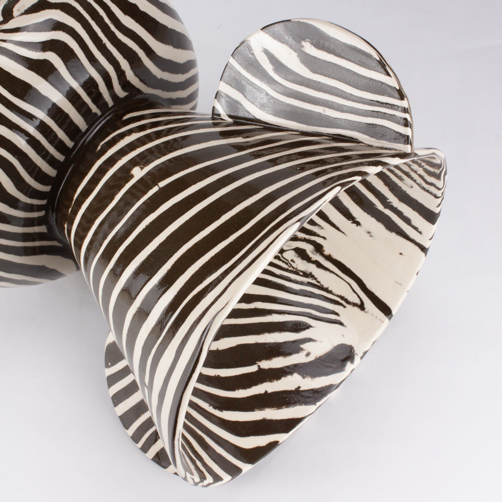 Brown & White Marble Townsend Vase