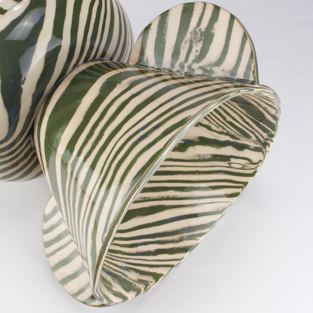 Green & White Marble Townsend Vase