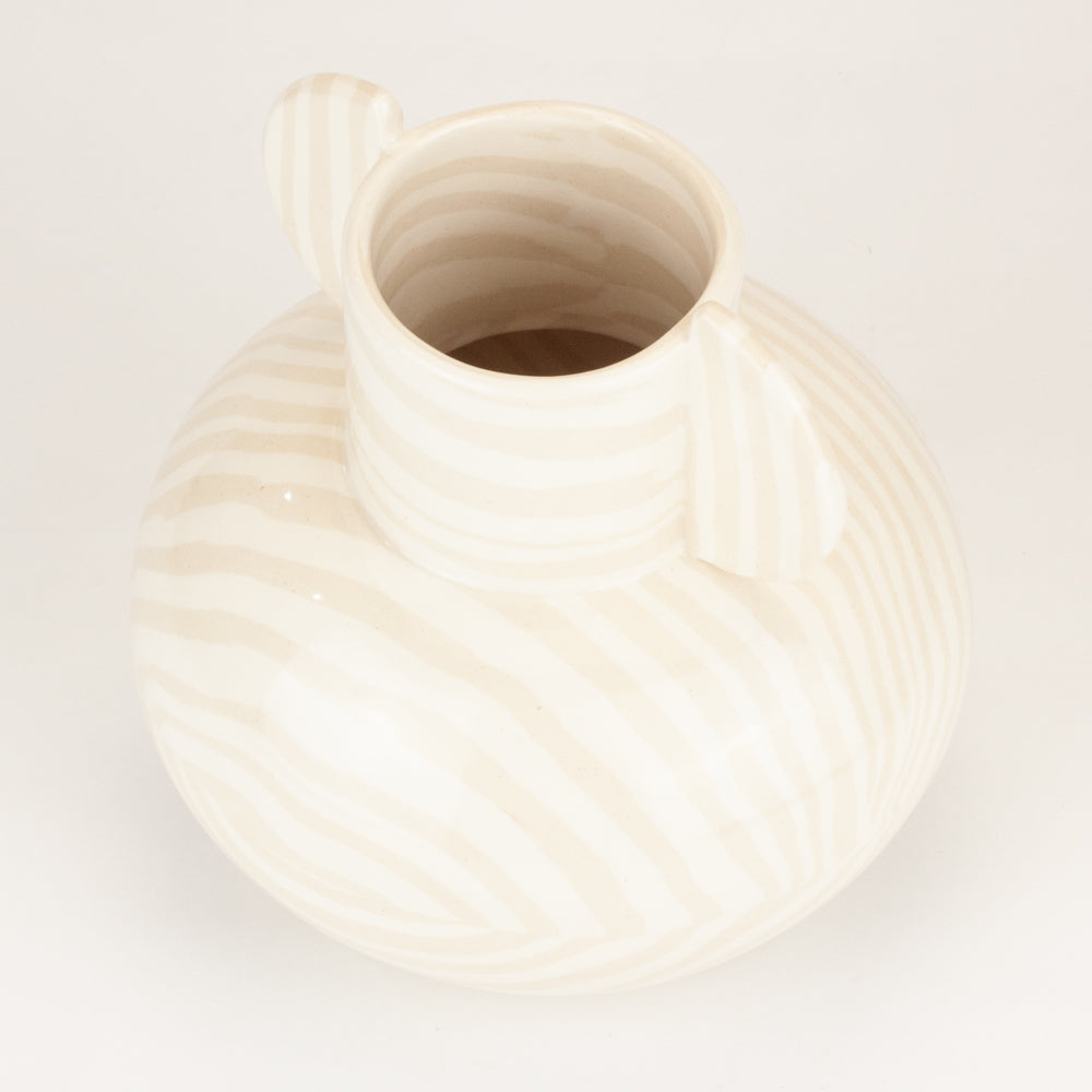 Oatmeal & White Mini Tudor Vase