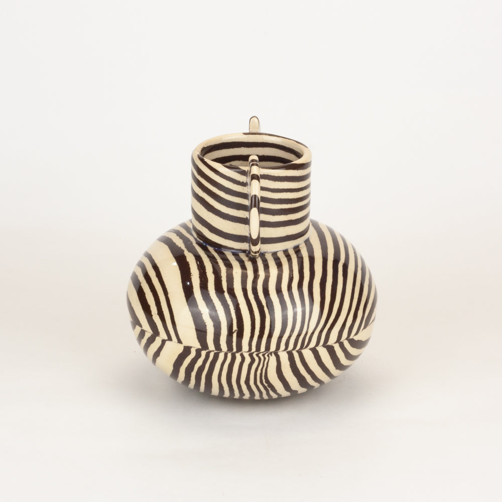 Brown & White Mini Tudor Vase
