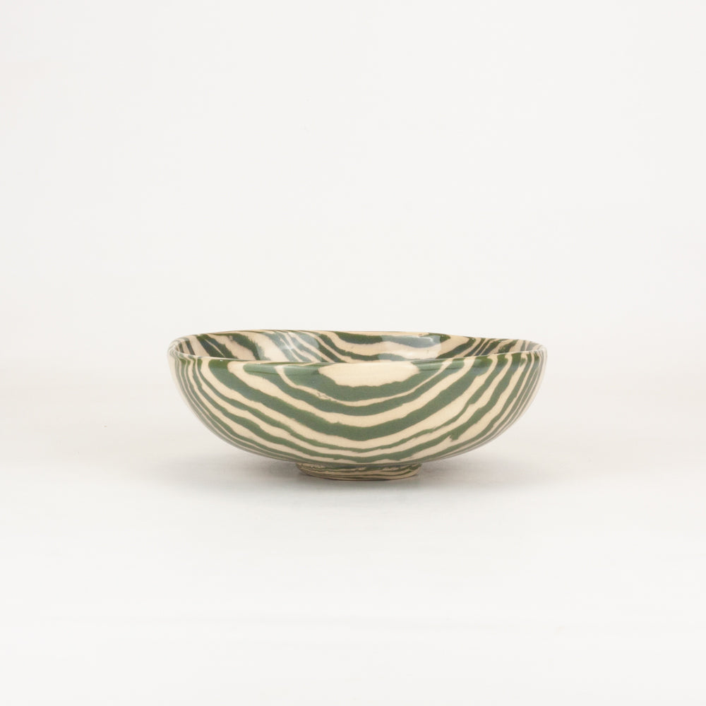 Green & White Small Bowl