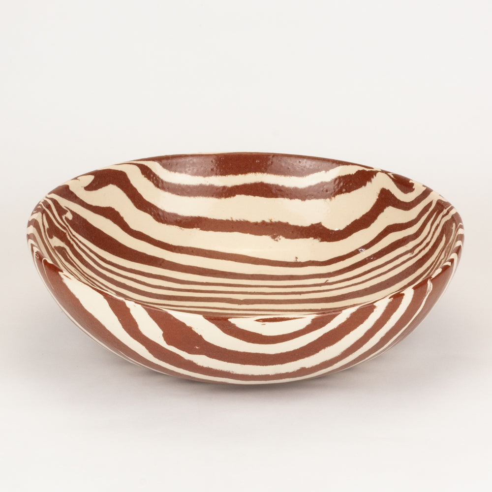 Terracotta & White Marble Fruit Bowl