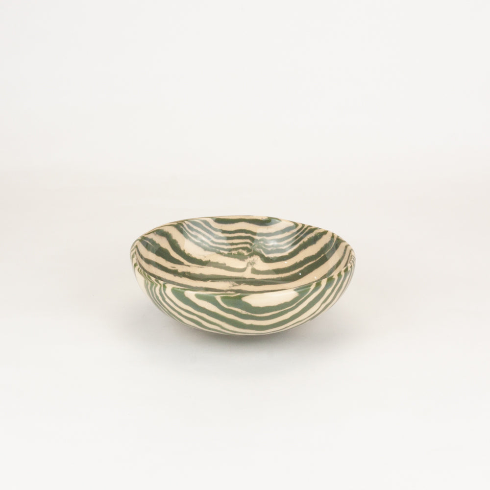 Green & White Small Bowl