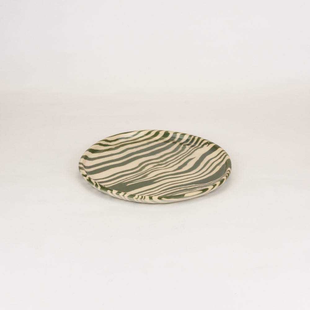 Green & White Side Plate