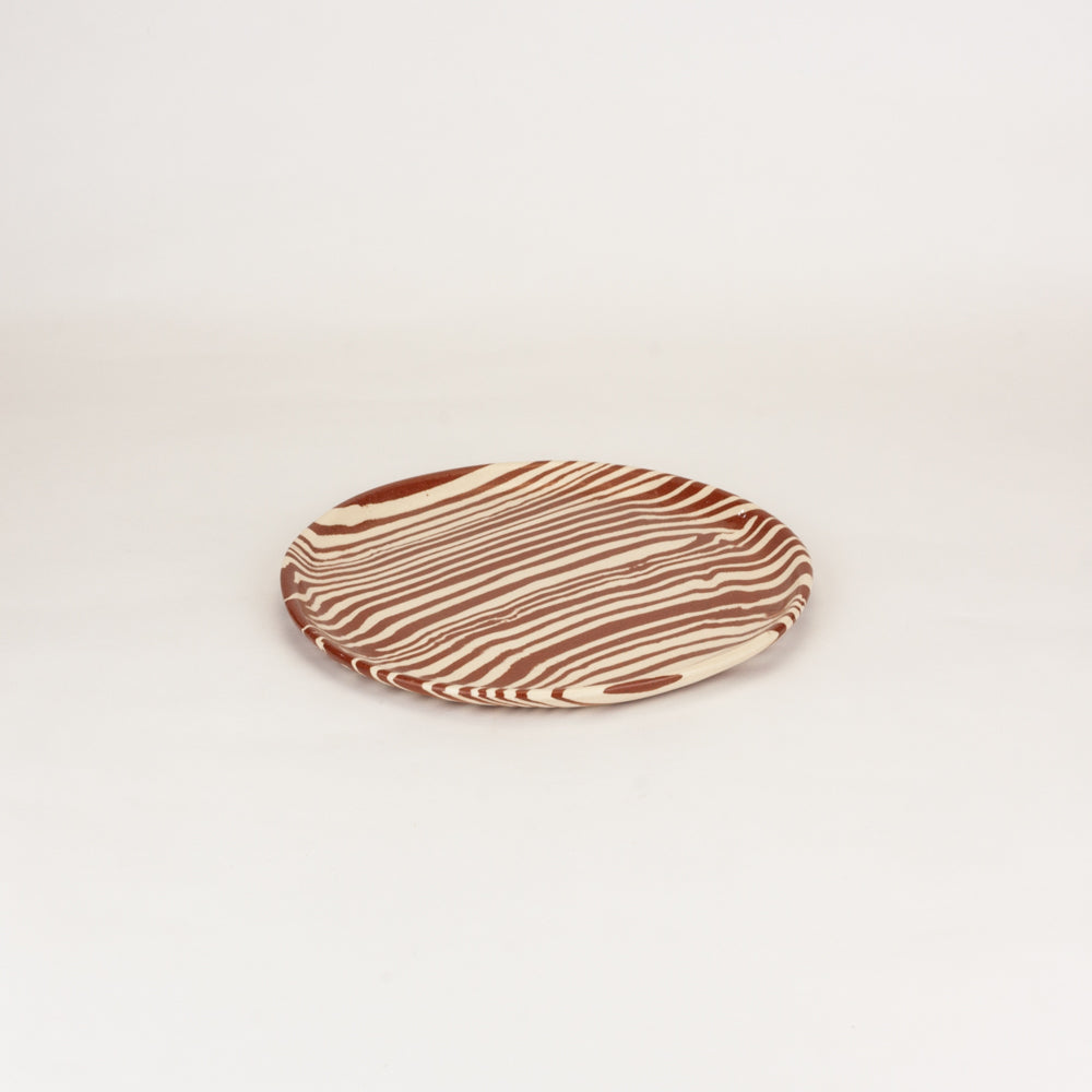 Terracotta & White Side Plate