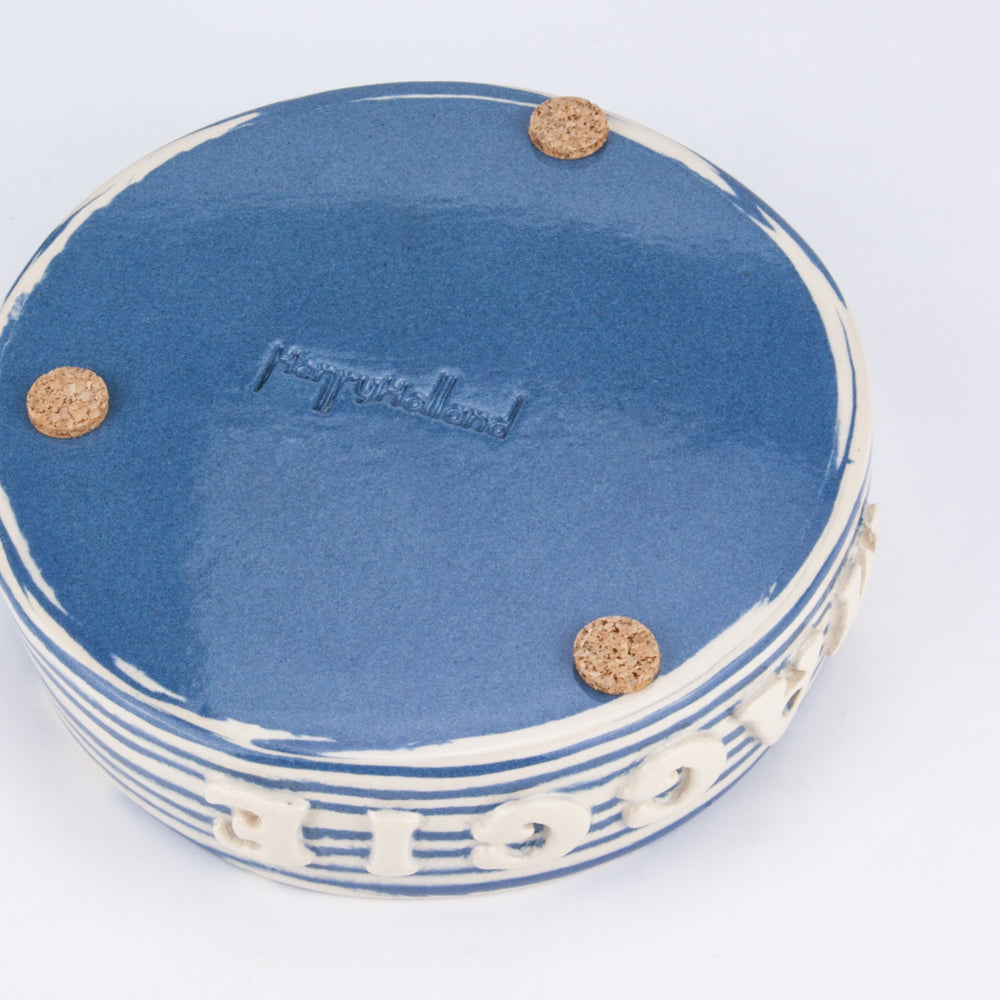 Personalised Blue and White Small Pet Bowl