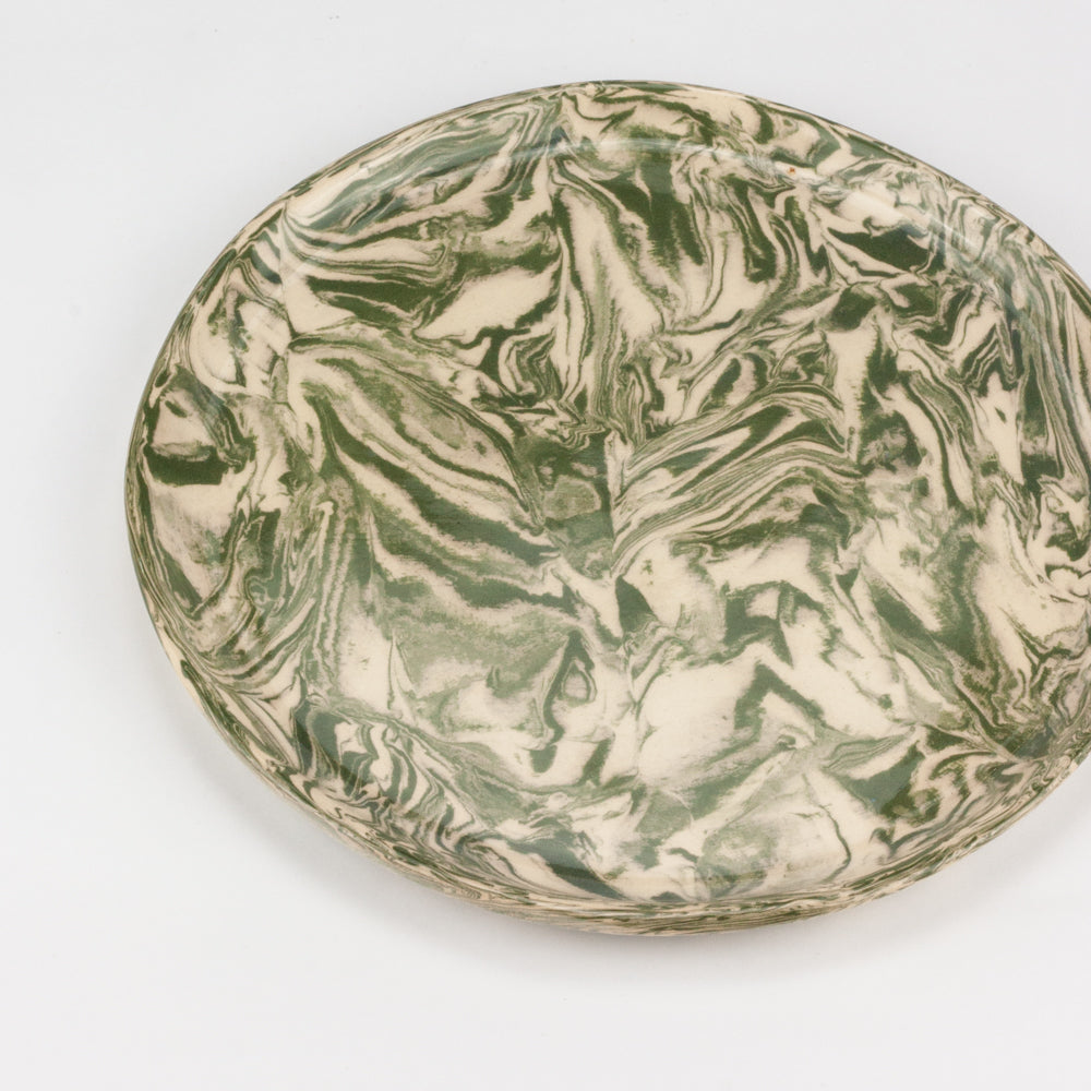 Set of 2 Green & White Galaxy Side Plate