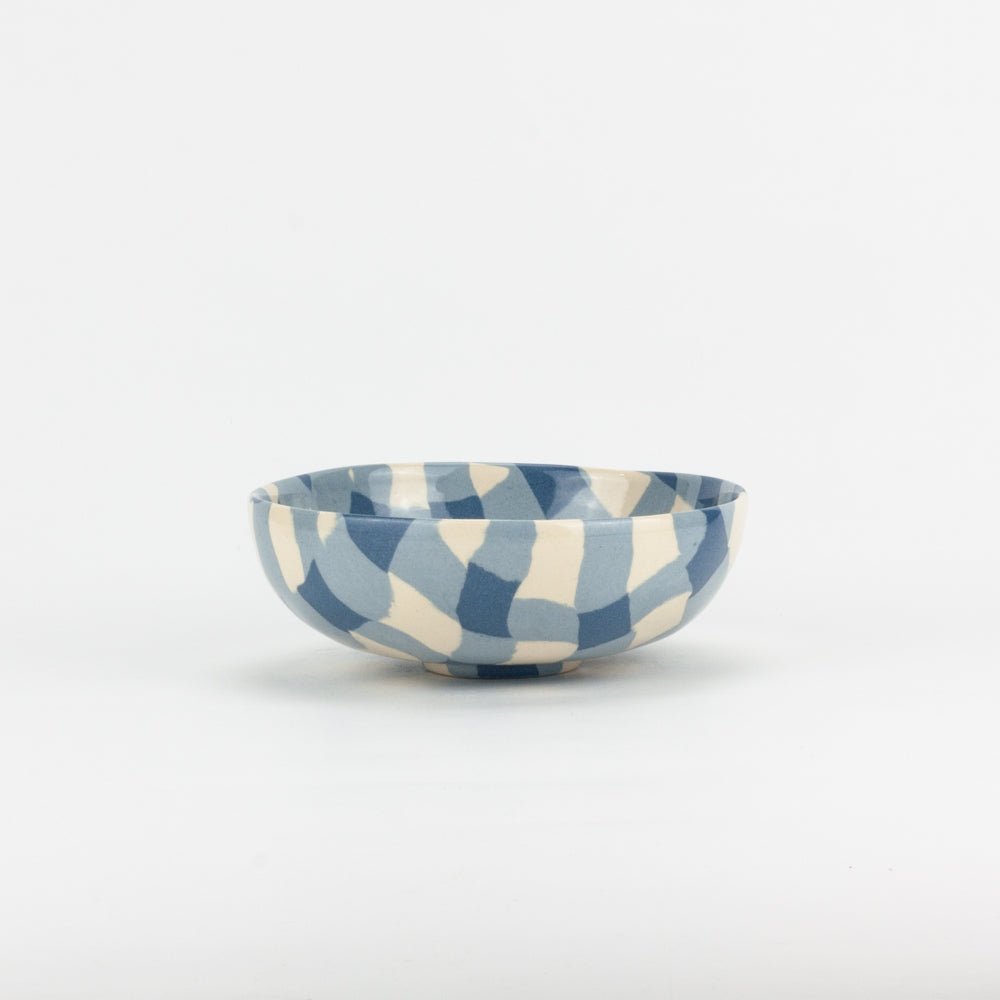 Blue & White Gingham Small Bowl