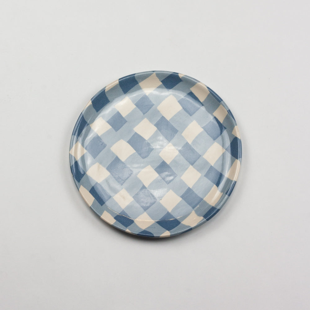 Blue & White Gingham Side Plate