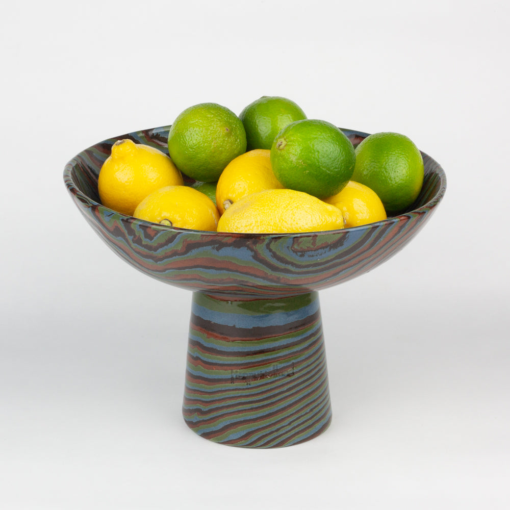 Four Multi-Colour Medium Marble Chalice Bowl