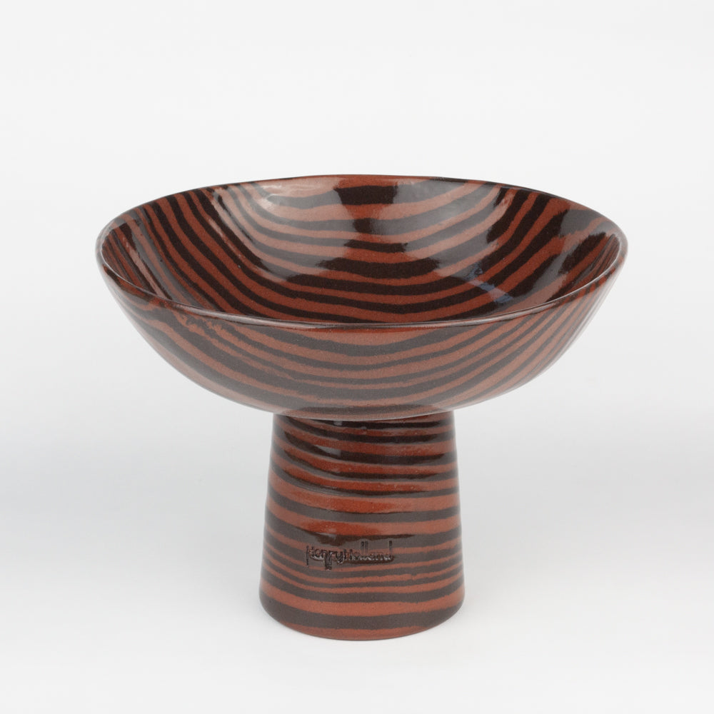 Terracotta & Brown Medium Marble Chalice Bowl