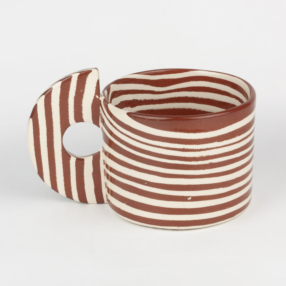 Terracotta & White Large Marble Mug
