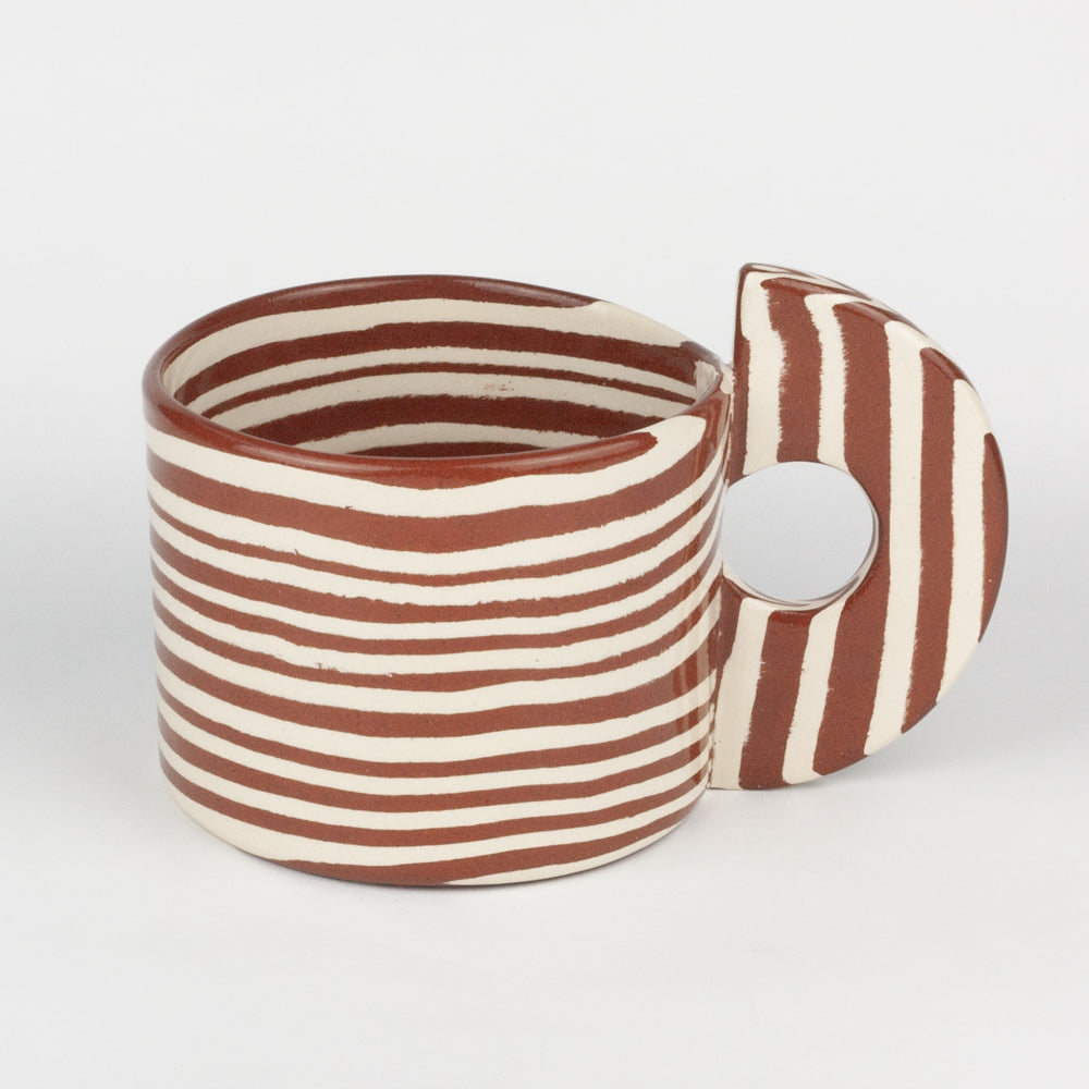 Terracotta & White Large Marble Mug