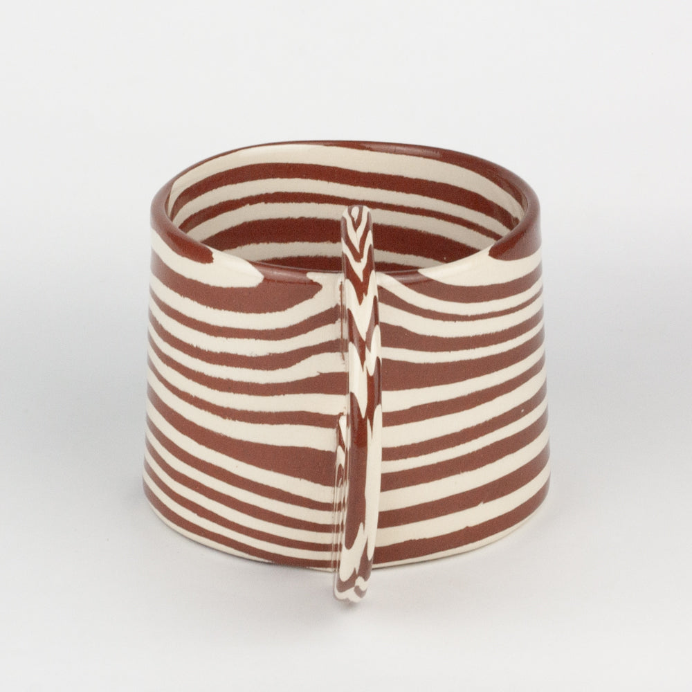 Terracotta & White Large Marble Mug
