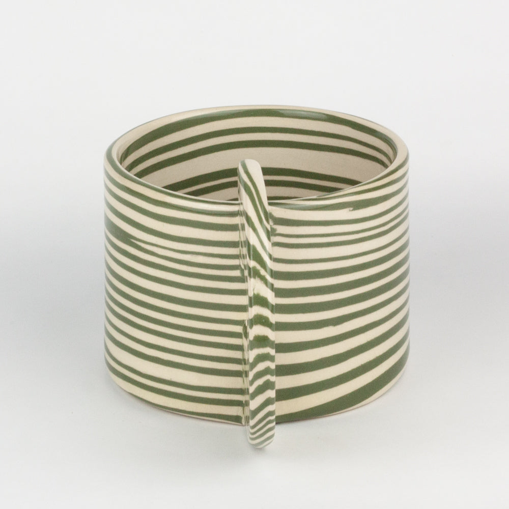 Green & White Large Marble Mug