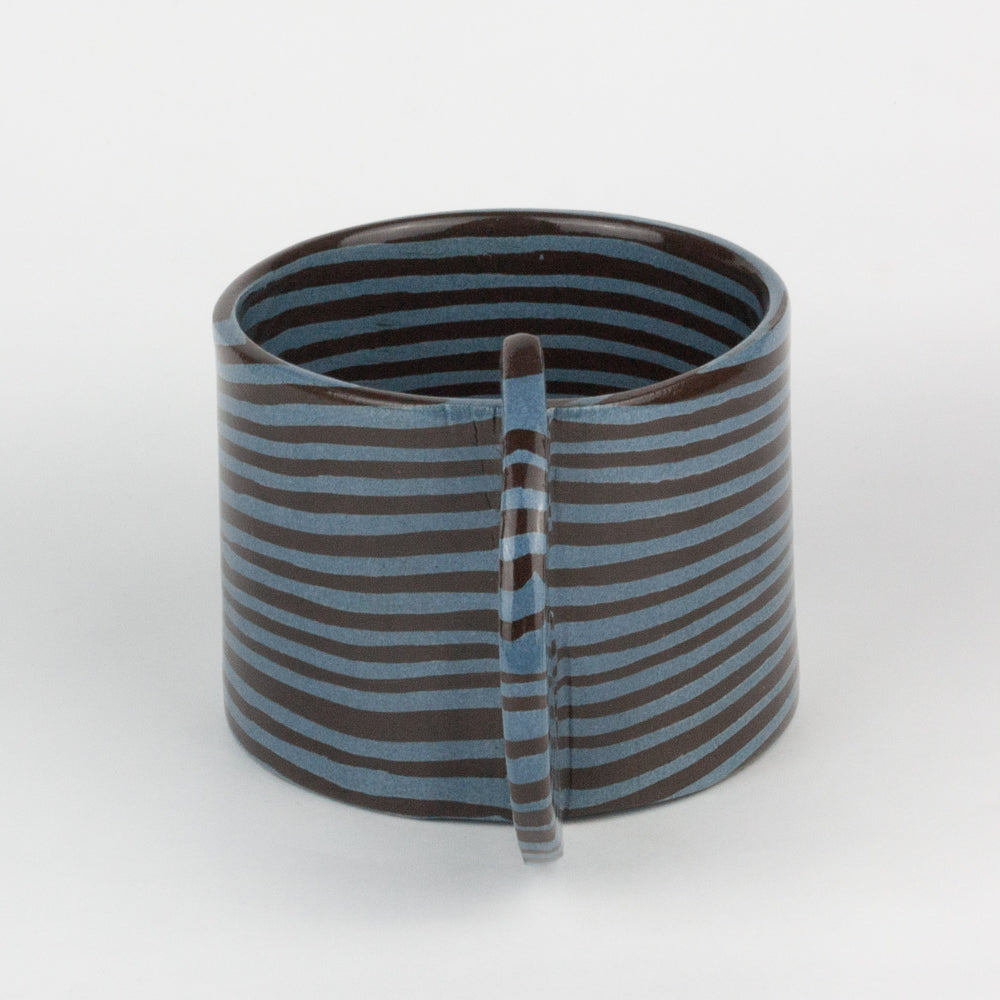 Blue & Brown Large Marble Mug
