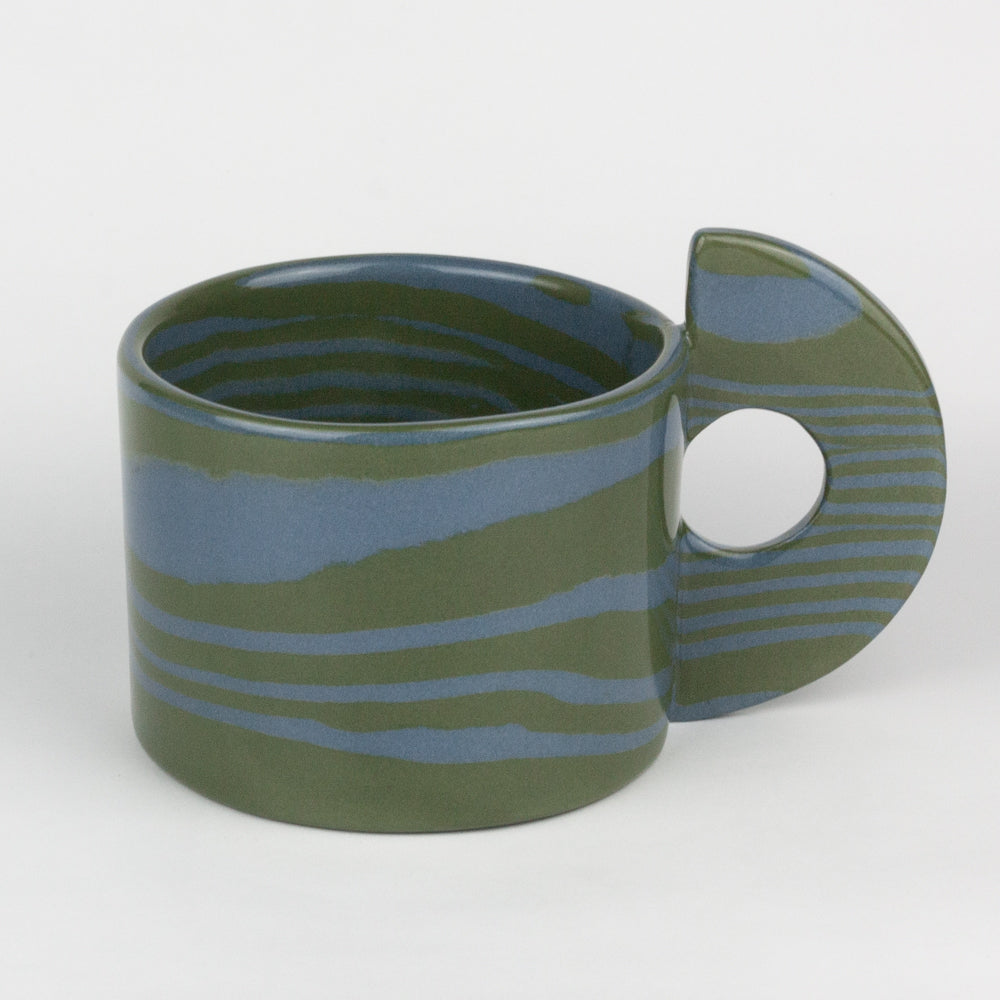 Green & Blue Large Marble Mug