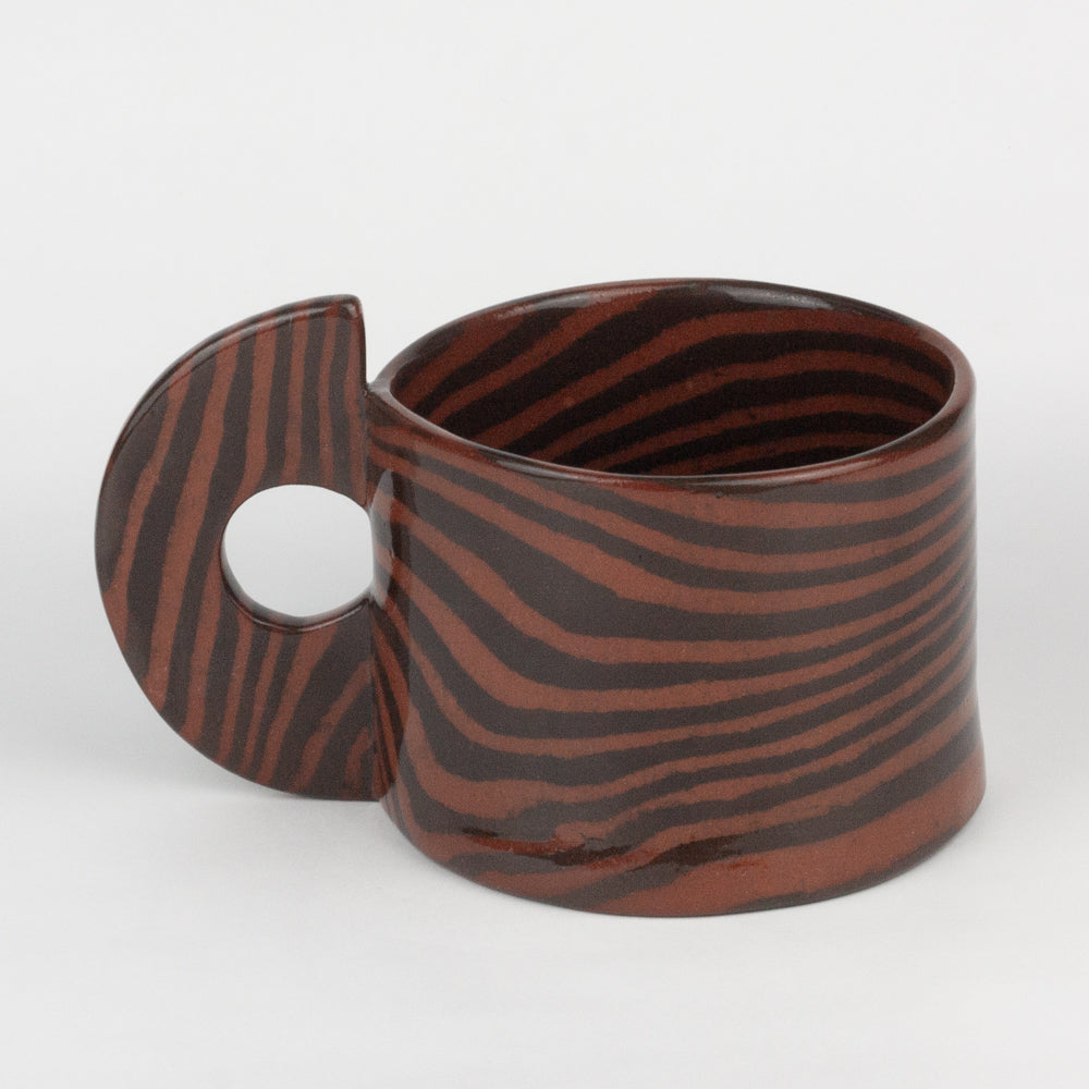 Terracotta & Brown Large Marble Mug