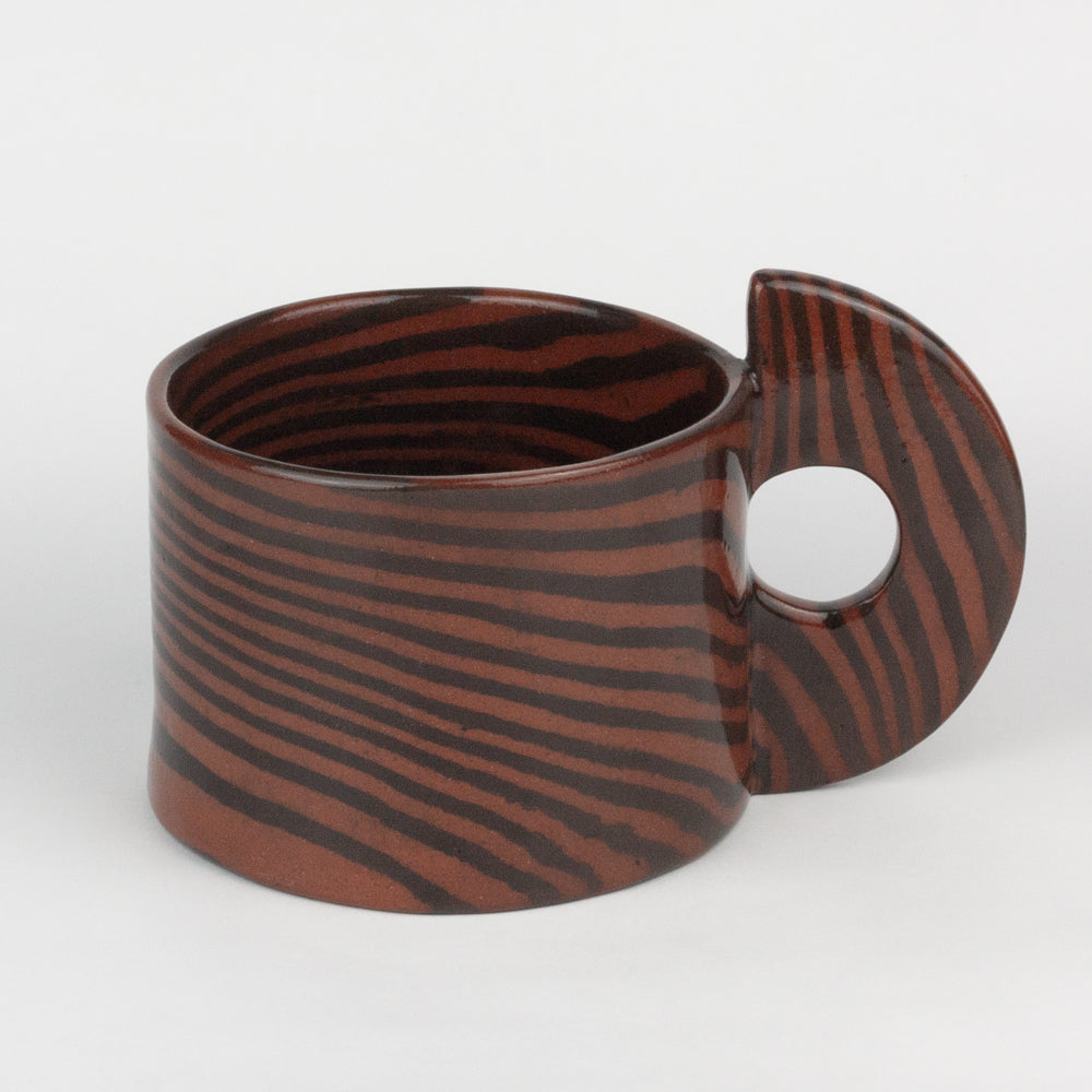 Terracotta & Brown Large Marble Mug