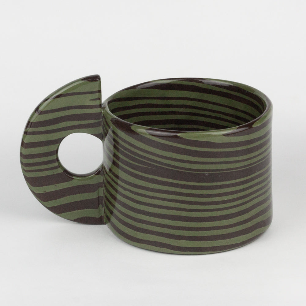 Green & Brown Large Marble Mug