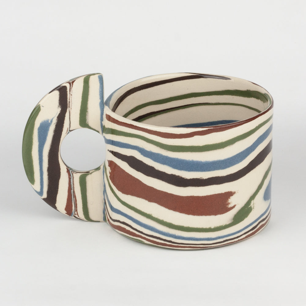 Five Multi-Colour Large Marble Mug