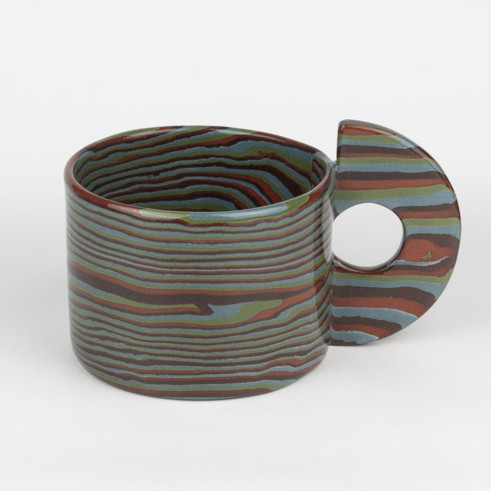 Four Multi-Colour Large Marble Mug
