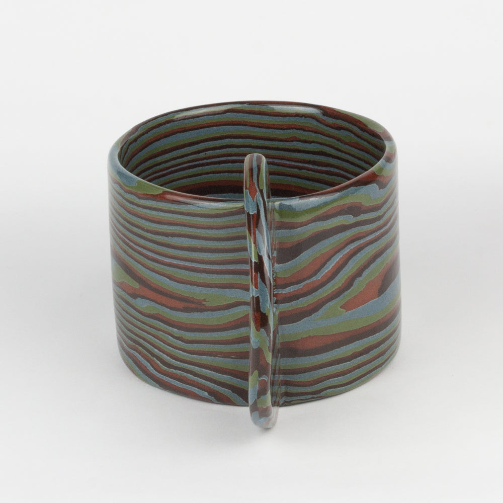 Four Multi-Colour Large Marble Mug