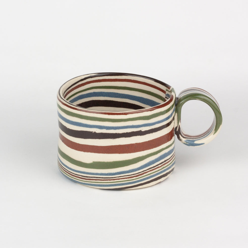 Five Multi-Colour Marble Hug Mug