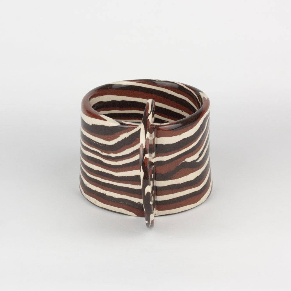 Terracotta, Brown & White Marble Mug