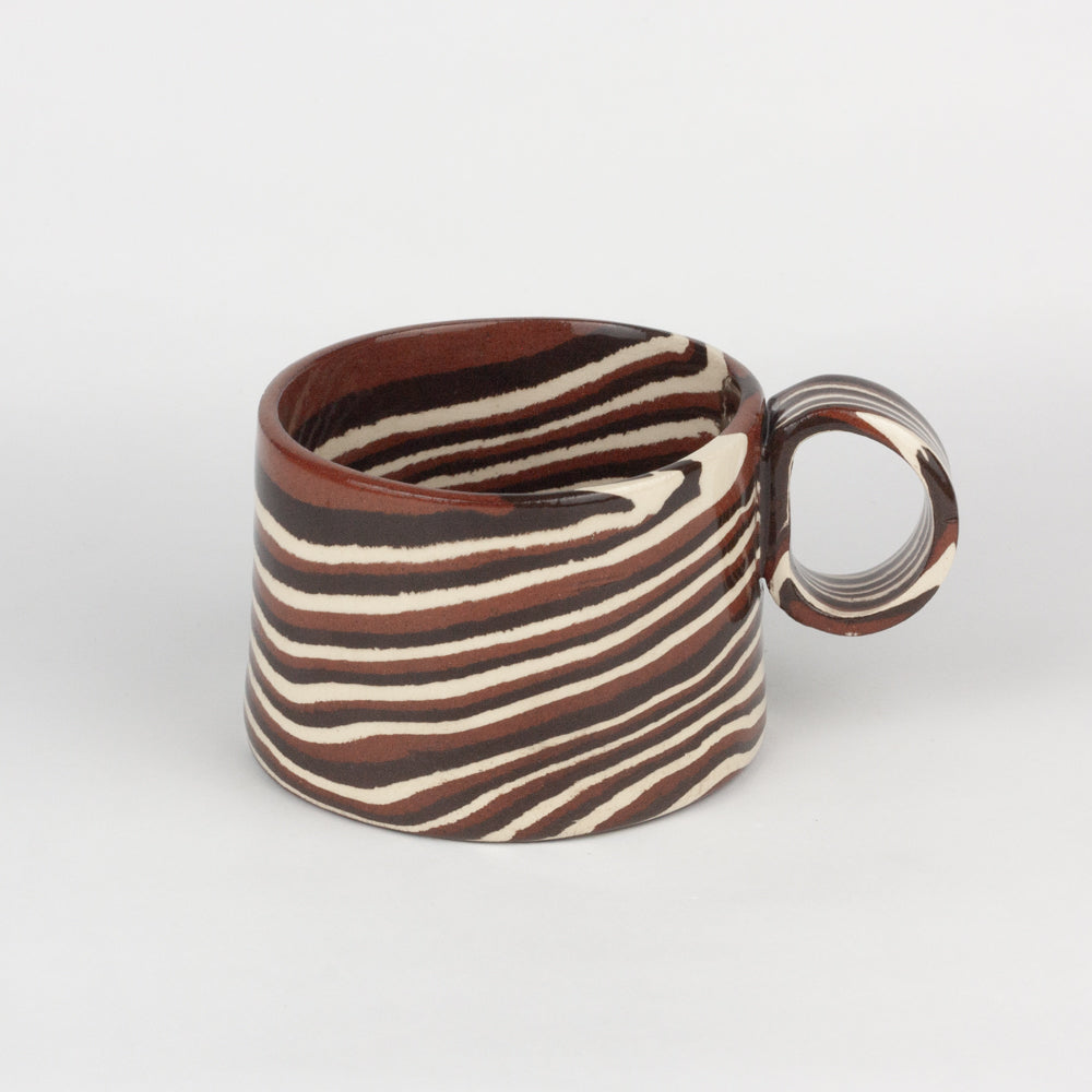 Terracotta, Brown & White Marble Hug Mug