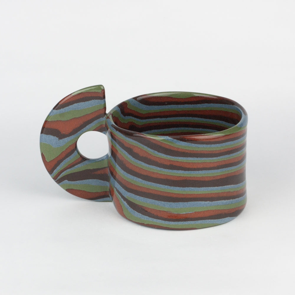 Four Multi-Colour Marble Mug