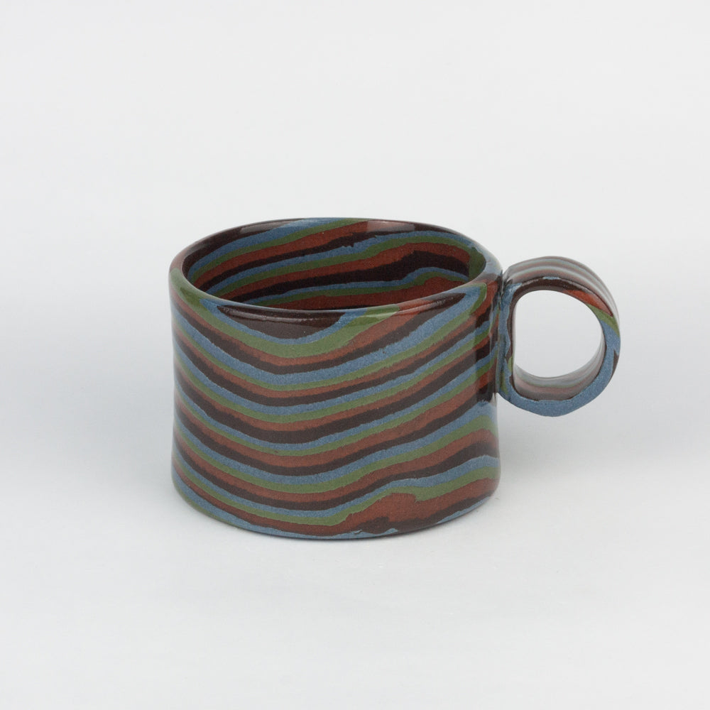 Four Multi-colour Marble Hug Mug