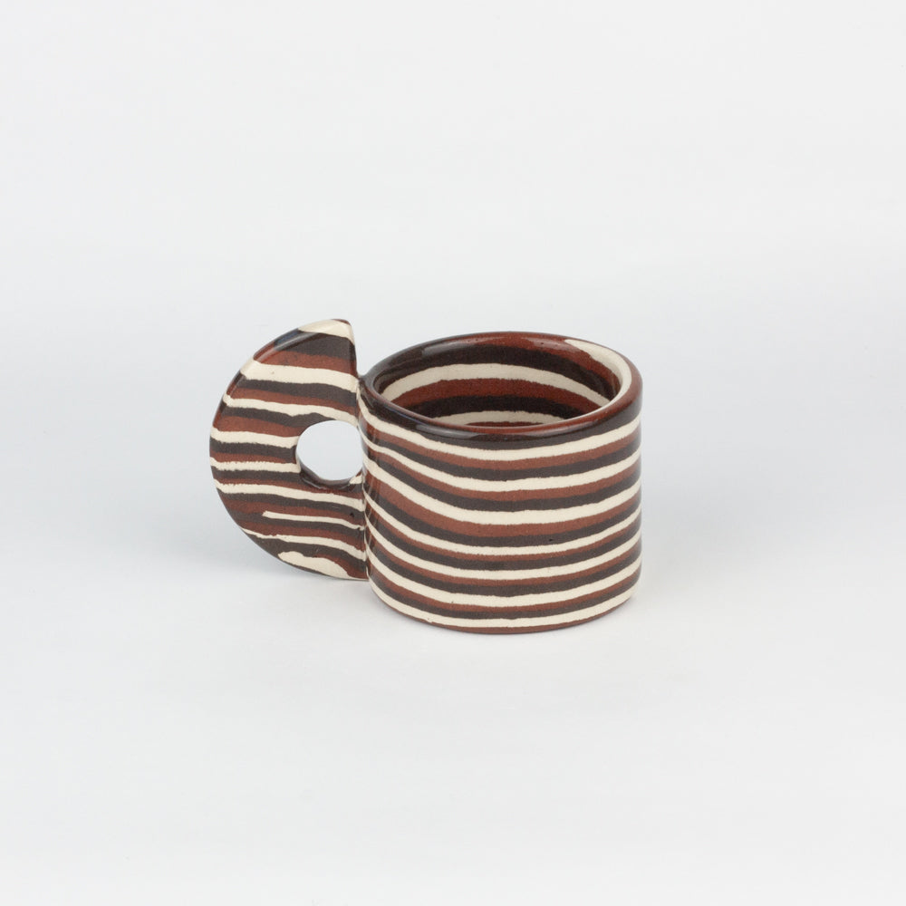 Terracotta, Brown & White  Marble Espresso Mug