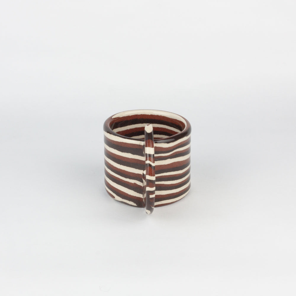 Terracotta, Brown & White  Marble Espresso Mug