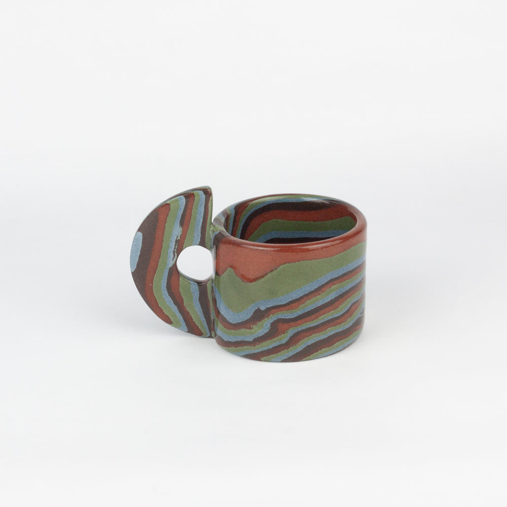 Four Multi-Colour Marble Espresso Mug